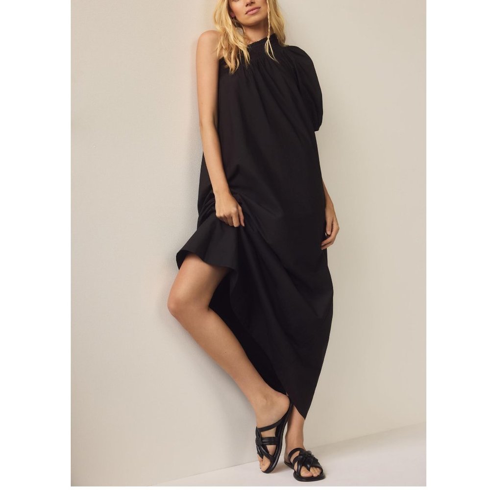 Anthropologie Maeve One-Shoulder Maxi Dress Black XXS - Picture 1 of 11